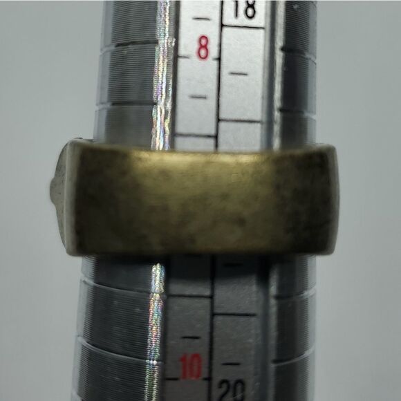 Gold Tone Raised Rhinestone Ring - Picture 5 of 5